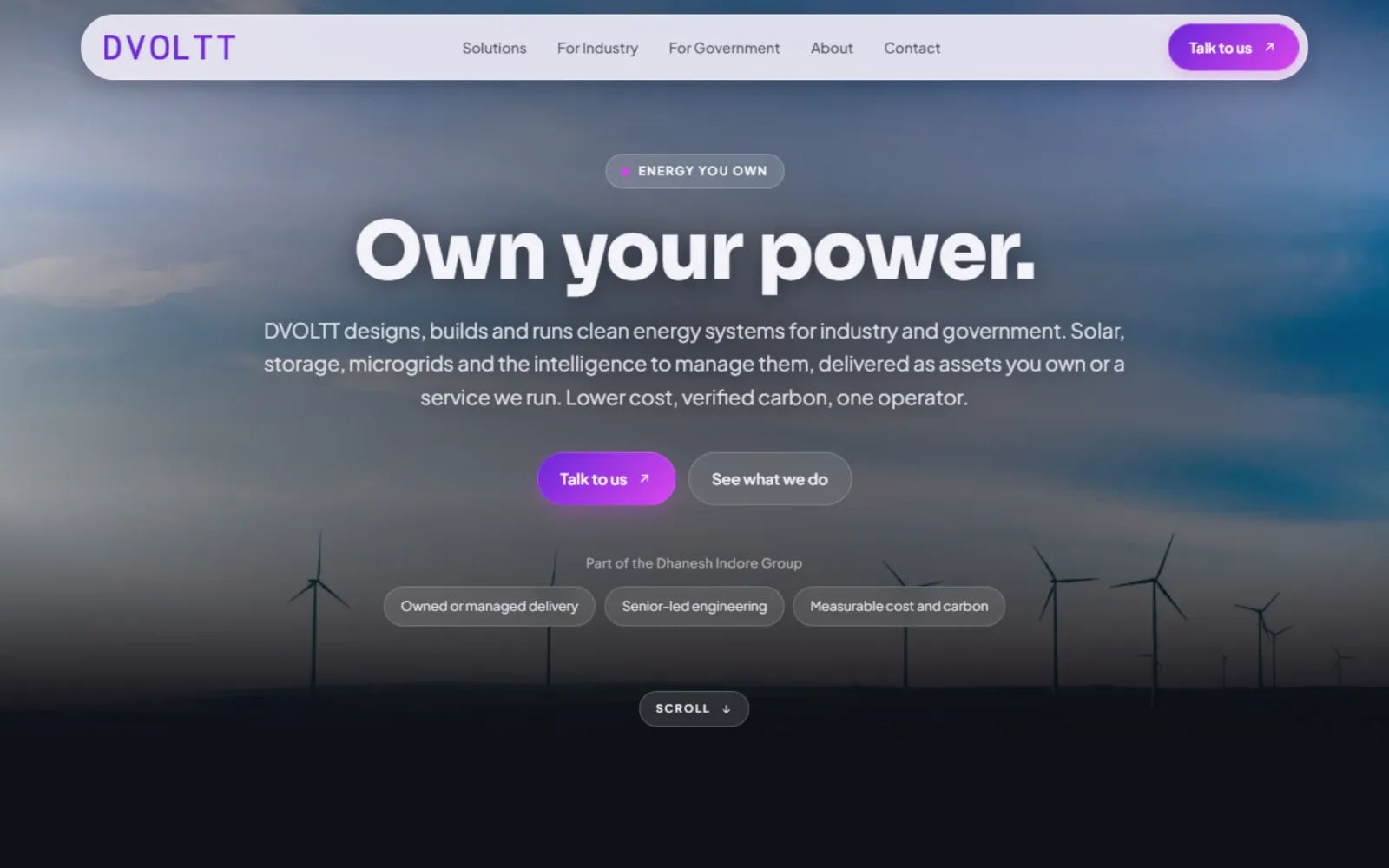 DVoltt Energy website